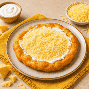 sajtos tejfölös lángos